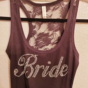 Reserved brand Bride back lace tank top